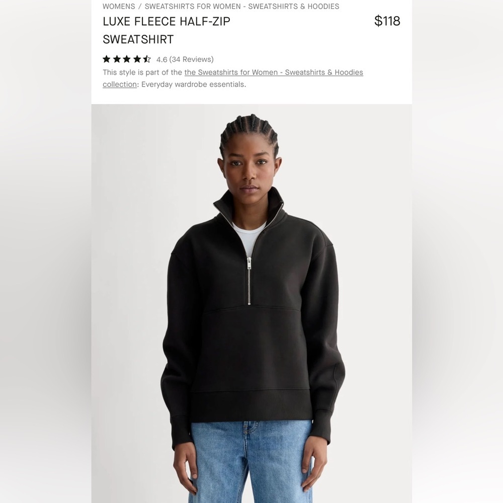 Everlane Basics Essentials Pullover Crewneck Flee… - image 2